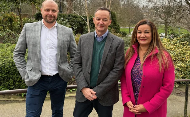 Left to right: James Bright, Tim Mortimer, Caroline Pullich