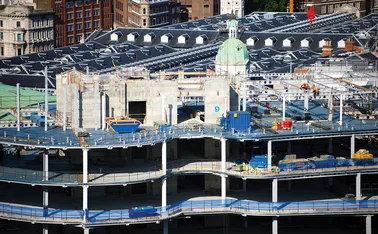 Construction work - London buildings