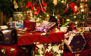Gifts under Christmas tree