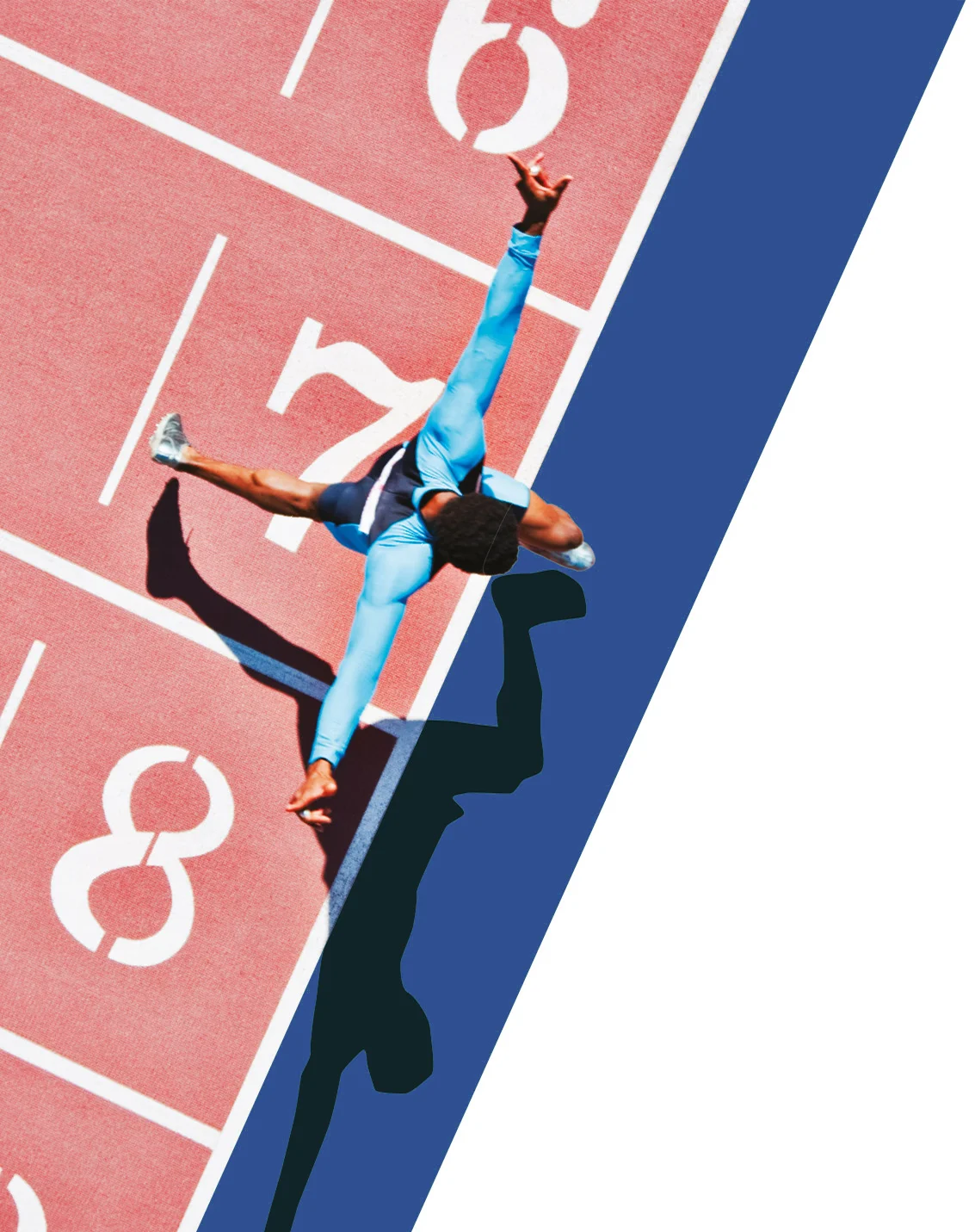 sports person crossing the finish line