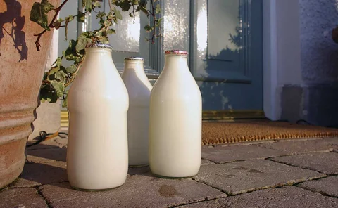 milk bottles