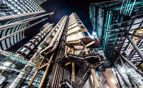 Lloyds of London - aerial view