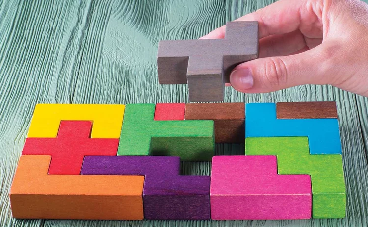 Puzzle problem solving tetris