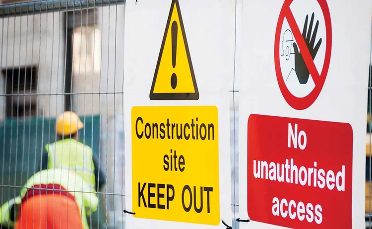 construction site danger sign