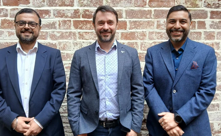 Satish Khatri (team member) and founders Jason Turrell and Amrit Kaylan