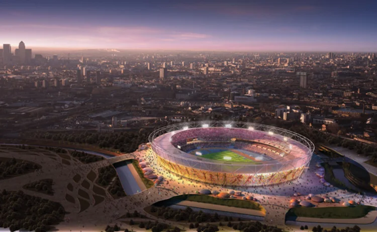 olympic stadium aerial view