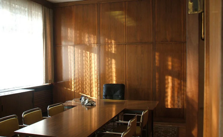 An empty boardroom