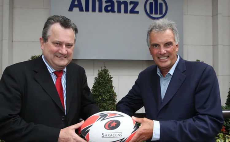 Clement Booth (left) with Saracens chairman Nigel Wray
