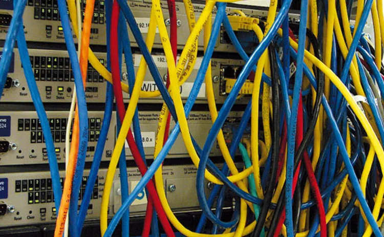 A mix of network cables