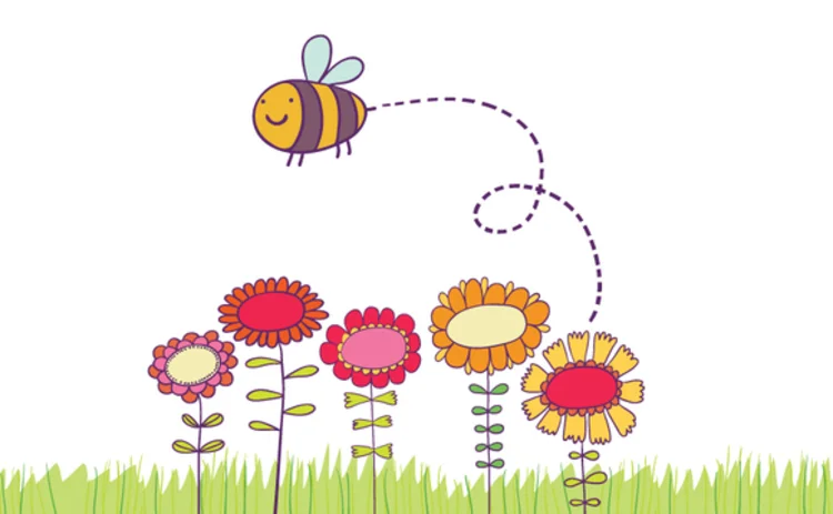 bee-flowers-illo
