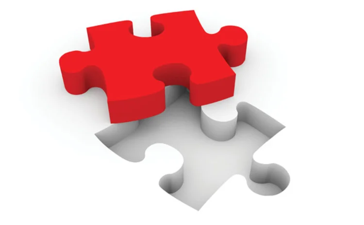 A red jigsaw piece
