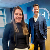 Kally Shane, head of H&H Insurance Brokers with Richard Rankin, CEO of H&H Group.